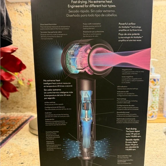 BNIB Dyson Supersonic Hair Dryer in Copper and Gray - Picture 7 of 7